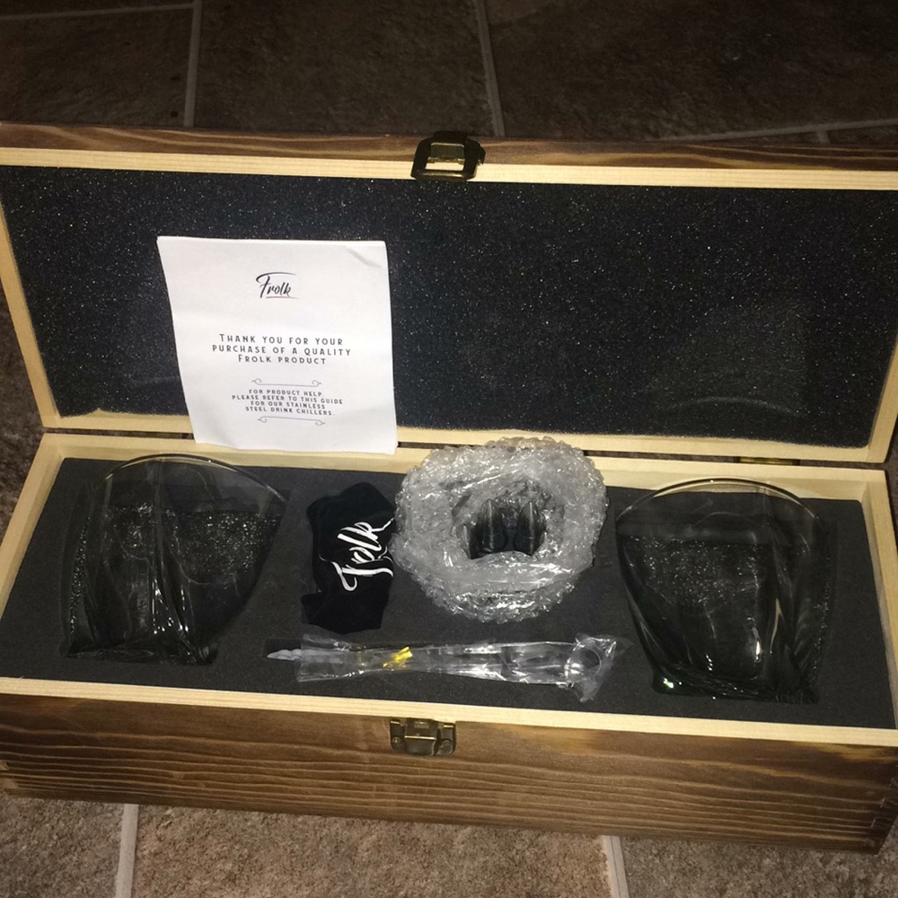 whiskey glasses bullet ice chiller set